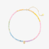 Initial Ombre Stone Bead Choker