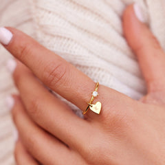 Engravable Heart Ring