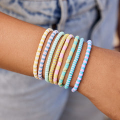 Vacation Vibes Bright Stretch Bracelet Set of 8