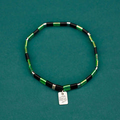 Slytherin™ Tile Bead Stretch Bracelet