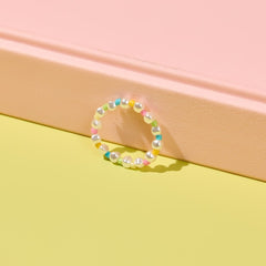 Rainbow Reef Pearl Stretch Ring